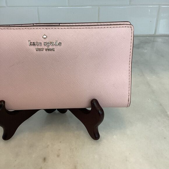 Kate Spade Cross Grain Leather Wallet Sleek Minimalist Design - Picture 3 of 16